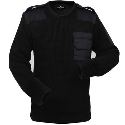 vidaXL Мъжки работен пуловер черен размер XL