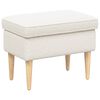 vidaXL Пуф за крака Кремаво 55 x 35 x 41 см Букле