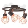 vidaXL Таванна лампа с 3 LED филамент крушки 12 W