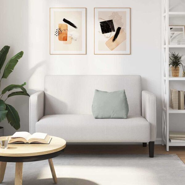 vidaXL Възглавница за гръб Светлосиво 45 x 20 x 35 см Кордюрова тъкан