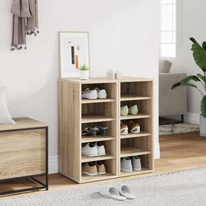 vidaXL Шкафове за обувки 2 бр дъб сонома 31,5x35x70 см инженерно дърво