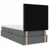 vidaXL Легло с място за съхранение и LED с LED Тъмен сив 90 x 190 cm