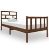 vidaXL Рамка за легло, меденокафява, бор, 75x190 см, Small Single