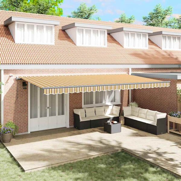 vidaXL Текстил за сенник с Многоцветен 600 &times; 300 cm Полиестер