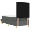 vidaXL Легло с пружинирана основа Тъмносив 80 x 200 cm текстил