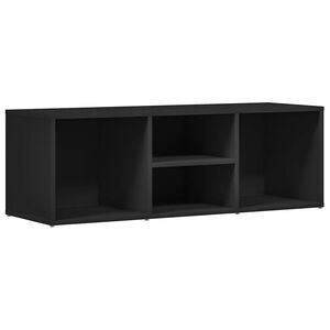 vidaXL Пейка за съхранение на обувки черна 102x35x35см инженерно дърво