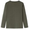Детска тениска с дълъг ръкав, каки, 140