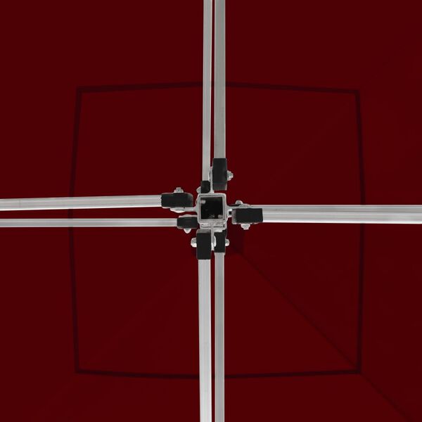 vidaXL Професионална сгъваема шатра, алуминий, 3х3 м, виненочервена