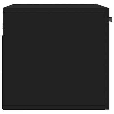 vidaXL Стенен шкаф, черен, 60x36,5x35 см, инженерно дърво