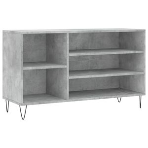 vidaXL Шкаф за обувки, бетонно сив, 102x36x60 см, инженерно дърво