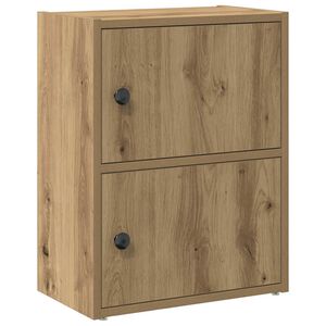 vidaXL Библиотека, дъб артизан, 40x24x52 см, инженерно дърво