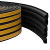 vidaXL Самозалепваща се уплътнителна лента за прозорци Черно EPDM пяна