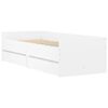 vidaXL Рамка за легло, с чекмеджета, без матрак, бяла, 90x190 см