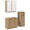 vidaXL Комплект мебели за баня 3 бр. Дъб 64,5 x 33,5 x 59 см