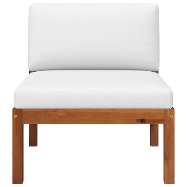 vidaXL Градински комплект с възглавници, 3 части, дърво, акация и въже