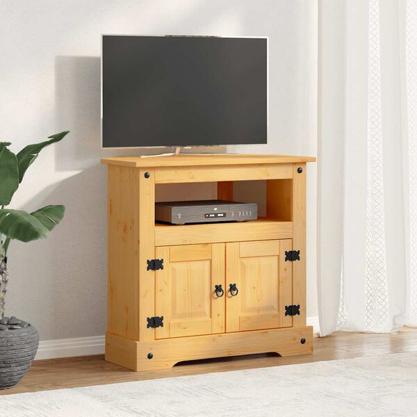 vidaXL Конзолна маса, мексикански бор, стил Корона, 80x43x78 cм