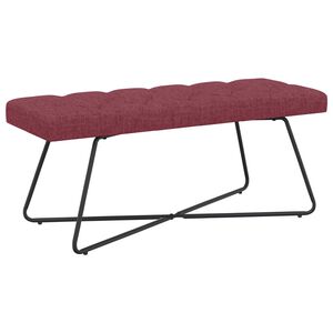 vidaXL Пейка с копчета Виненочервен 110 x 40 x 46 cm Текстил