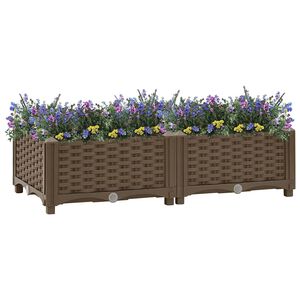 vidaXL Повдигната леха, 80x40x23 см, полипропилен