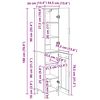 vidaXL Висок шкаф Черния дъб 34,5 x 34 x 180 см Инженерно дърво
