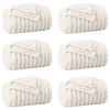 vidaXL Одеала за хвърляне 6 pcs Крем 240 x 220 cm Мека вълна