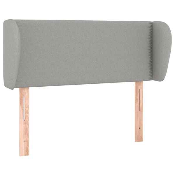 vidaXL Горна табла за легло с уши, светлосива,83x23x78/88 см, плат