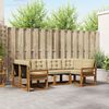 vidaXL Комплект дивани за открито 6 pcs Натурален и Бежов