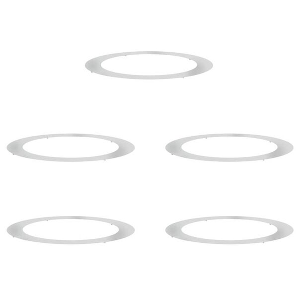 vidaXL подходяща за плоски дървени халки 5 pcs Сребрист &Oslash;90 / 120 см