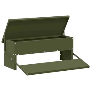 vidaXL Кокошка Т ределна хранилка Маслиненозелено 48,5 x 39,5 x 19 см