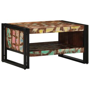vidaXL Масичка за кафе, 70x50x38 cm, регенерирано дърво масив