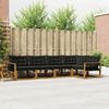 vidaXL Комплект дивани за открито 5 pcs Естествено и черно