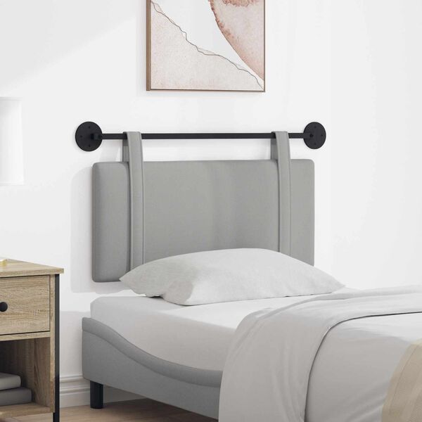 vidaXL Висяща табла Едноцветен Облачно сиво 100 x 55 x 5 см текстил