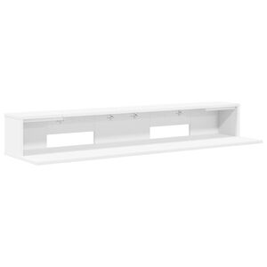 vidaXL Студио бюро Бяло 110 x 36 x 19,5 см Инженерна дървесина