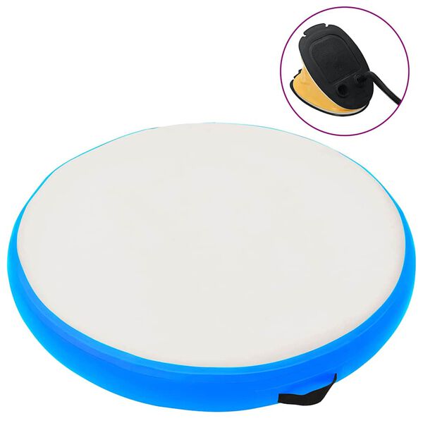 vidaXL Надуваем гимнастически дюшек с помпа, 100x100x10 см, PVC, син