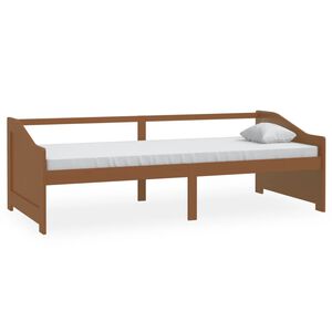 vidaXL 3-местно дневно легло, меденокафяво, бор масив, 90х200 см