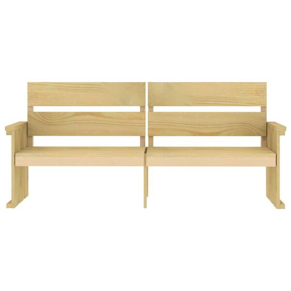 vidaXL Градински трапезен комплект от 3 части, импрегниран бор