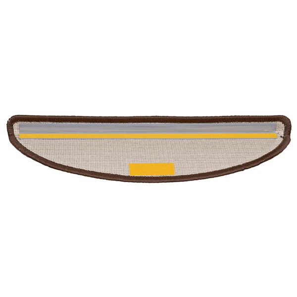 vidaXL Изтривалки за стълби, 30 бр., 56x17x3 см, кафяви, полукръгли