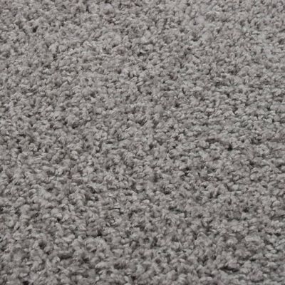 vidaXL Шаги килим с дълъг косъм, сив, 160x230 см