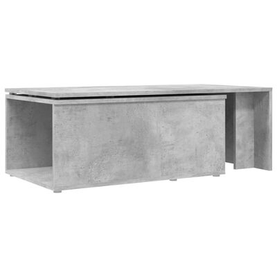 vidaXL Маса за кафе, бетонно сива, 150x50x35 см, ПДЧ