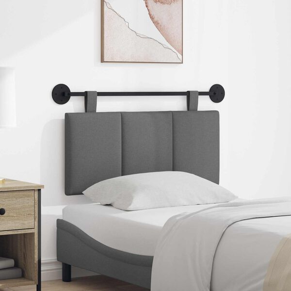 vidaXL Висяща табла На райета Тъмен сив 100 x 55 x 5 см текстил