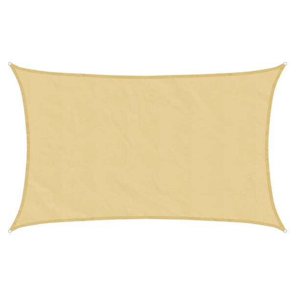 vidaXL Слънцезащитно платно пясъчно 8x5 м 100% полиестер Оксфорд