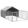vidaXL Открита кучешка колиба с бягаща пътека 4x2x1,5 m
