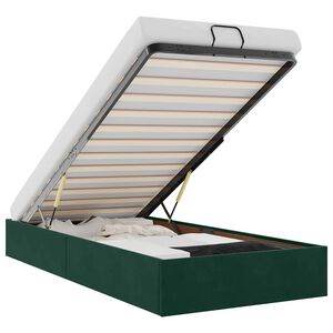 vidaXL Османска рамка за легло без матрак тъмнозелена 80x200 см кадифе