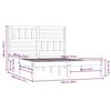 vidaXL Рамка за легло без матрак, 120x190 см, масивна чамова дървесина