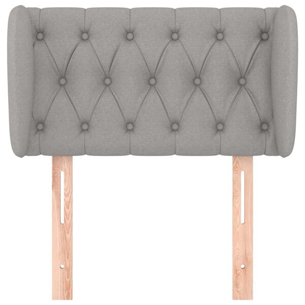 vidaXL Горна табла за легло с уши, светлосива,83x23x78/88 см, плат