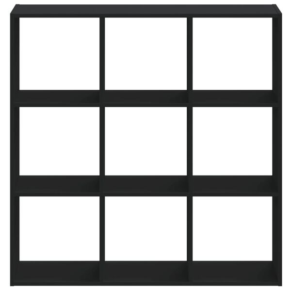 vidaXL Библиотека черна 102x32x102 см инженерно дърво