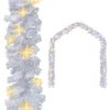 vidaXL Коледен гирлянд с LED лампички, 5 м, бял