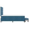vidaXL Легло с пружинирана основа Тъмносиньо 120 x 190 cm Кадифе