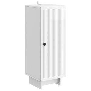 vidaXL За шкафове Висок Гланцов Бял 33 x 34,5 x 90 см