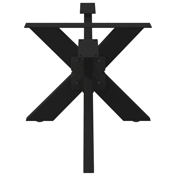 vidaXL Крак за масичка за кафе, форма на паяк, черен, 98x58x(42-43) см, стомана