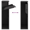 vidaXL Пощенска кутия за пратки с врата Черно 44 x 22 x 82 см Стомана